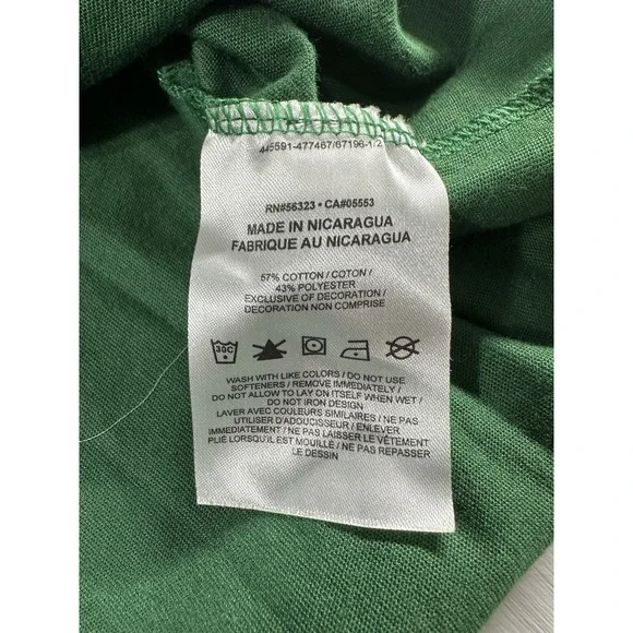 Nike Shirt Womens Adult Large Green Casual Spell Out Swoosh Pink Logo Athletic - Picture 4 of 6